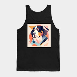 70s Bernese Mountain Dog Vibes: Pastel Pup Parade Tank Top